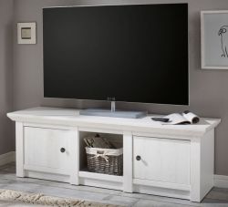 TV-Lowboard Hooge in Pinie wei� Landhaus TV-Unterteil 152 x 51 cm