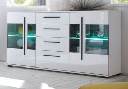 Sideboard Design-D in wei� Hochglanz Kommode 150 x 86 cm Anrichte