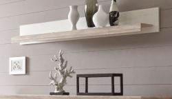 Wandboard Rovola in Pinie wei� / Oslo Pinie Landhaus Wandregal 150 x 20 cm