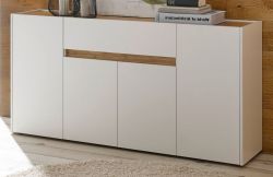 Sideboard Center in wei� und Wotan Eiche Kommode 170 x 87 cm
