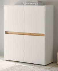 Highboard Center in wei� und Wotan Eiche 100 x 120 cm