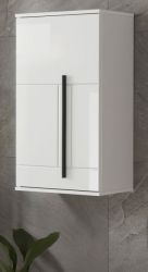 Badezimmer H�ngeschrank Design-D in wei� Hochglanz Badschrank h�ngend 45 x 85 cm