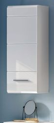 Badezimmer H�ngeschrank Leon in wei� Hochglanz Badschrank h�ngend 30 x 77 cm