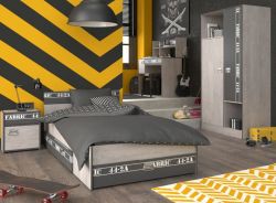 Parisot Kinder- und Jugendzimmer Set 4-teilig Fabric12 in Esche grau