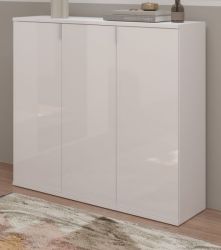 Kommode SystemX in wei� Hochglanz Sideboard Mehrzweckschrank 91 x 99 cm