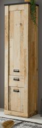 Badezimmer Hochschrank Stove in Used Wood hell und anthrazit Badschrank 51 x 201 cm