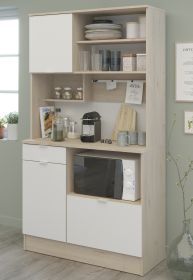 Parisot K�chenbuffet Socool11 in wei� und Jackson Eiche Buffetschrank 100 x 184 cm