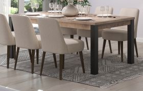 Esstisch Concrete in Eiche Tabak und schwarz K�chentisch 200 x 100 cm