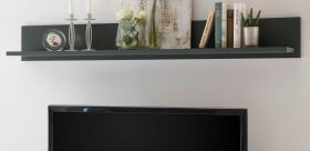 Wandboard Forres in gr�n Landhaus Wandregal 160 x 20 cm B�cherregal