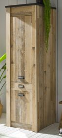 K�che Hochschrank Stove in Used Wood hell und anthrazit K�chenschrank hoch 62 x 201 cm