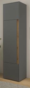 Aktenschrank Center in grau matt und Wotan Eiche Stauraumschrank f�r Homeoffice und B�ro 50 x 200 cm