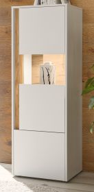 Aktenschrank Center in wei� und Wotan Eiche Vitrine f�r Homeoffice und B�ro 50 x 158 cm
