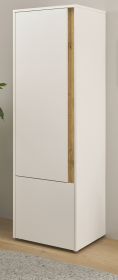 Aktenschrank Center in wei� und Wotan Eiche Stauraumschrank f�r Homeoffice und B�ro 50 x 158 cm