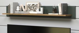 Wandboard Meadow in gr�n und Evoke Eiche Landhaus Wohn- und Esszimmer Wandregal 156 cm